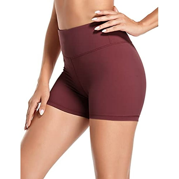 coastal rose Womens High Waist Workout Shorts Tummy Control Yoga Shorts 4 Training Bike Shorts with Inner Pocket coastal rose Womens High Waist Workout Shorts Tummy Control Yoga Shorts 4 Training Bike Shorts with Inner Pocket